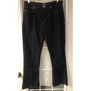 Revolt Dark Wash Denim Jeans Women's Size 20 Bootcut Stretch Embellished Pockets